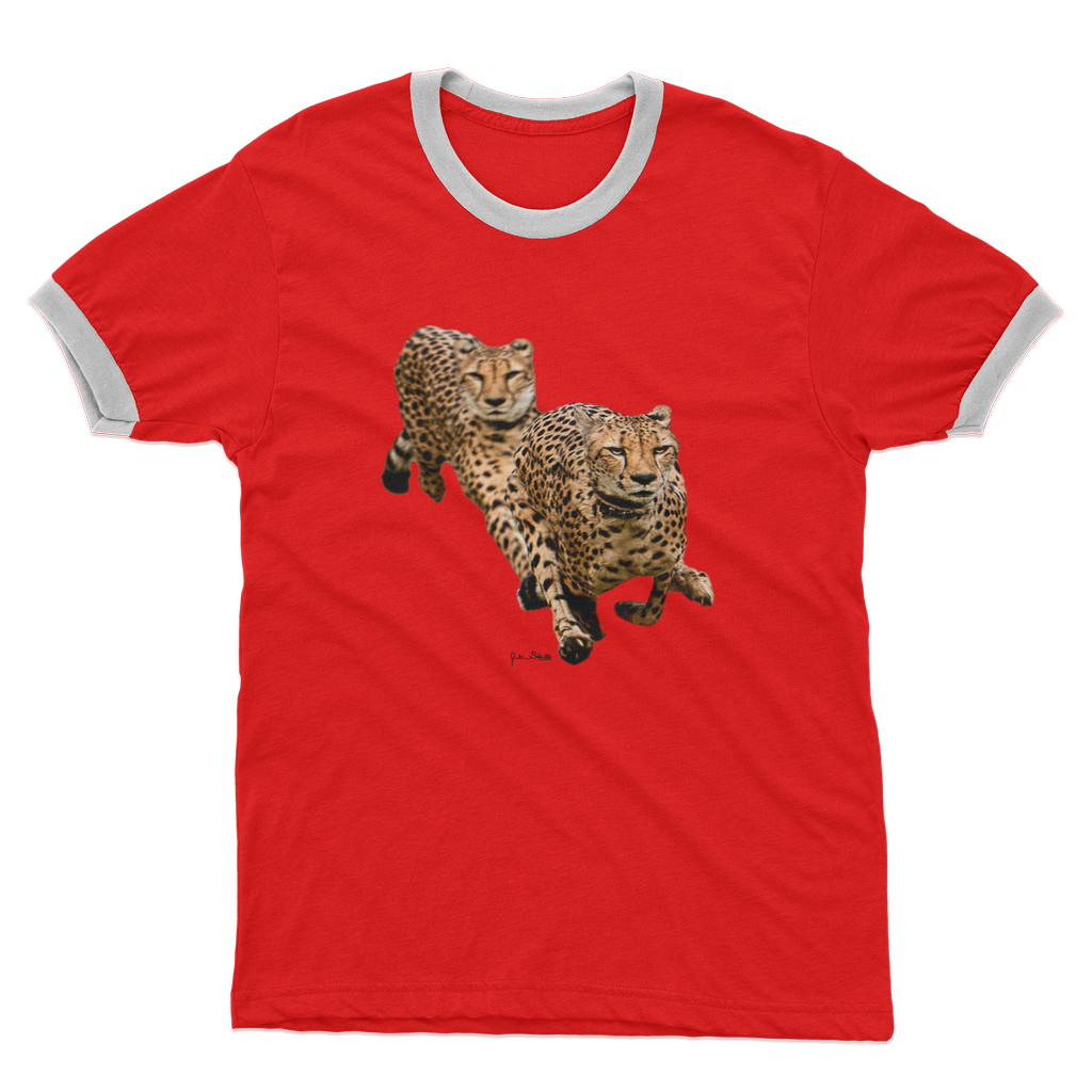 The Cheetah Brothers Adult Ringer T-Shirt