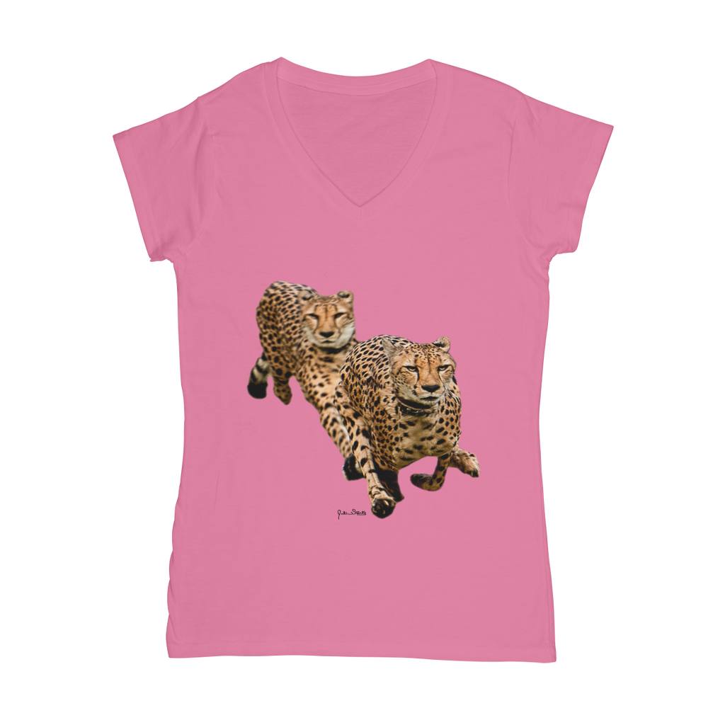 The Cheetah Brothers Classic Women's V-Neck T-Shirt