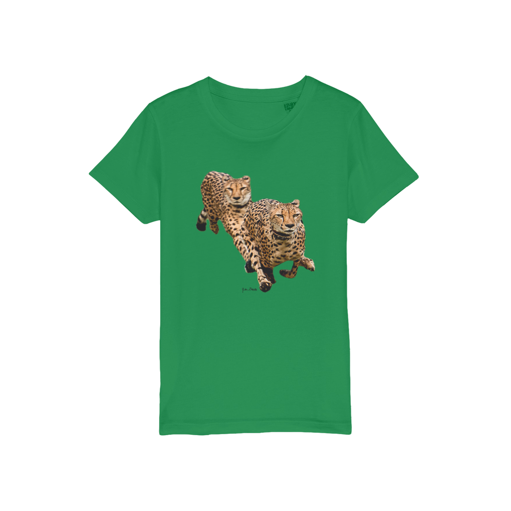 The Cheetah Brothers Organic Jersey Kids T-Shirt