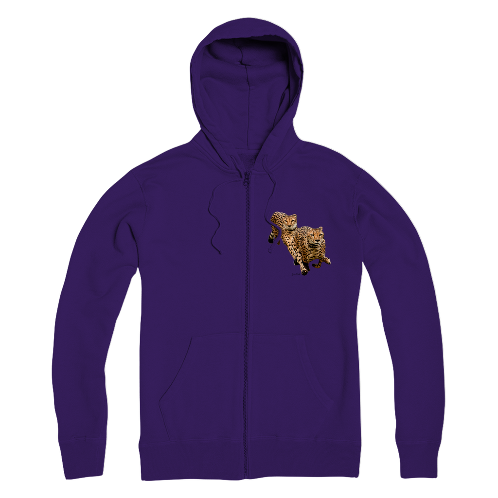 The Cheetah Brothers Premium Adult Zip Hoodie