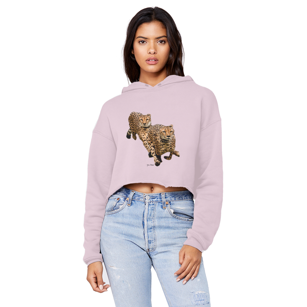 The Cheetah Brothers Unisex Cropped Raw Edge Boyfriend Hoodie
