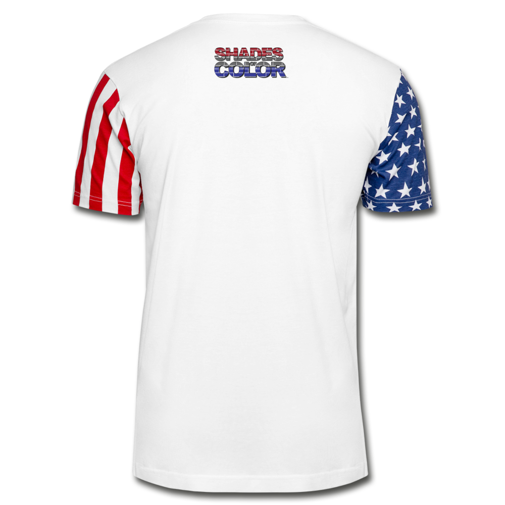 Flags "Running Man" Unisex Stars & Stripes T-Shirt - white