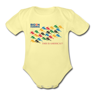 Biden/Harris An Awesome "This is America" Baby Bodysuit! - washed yellow