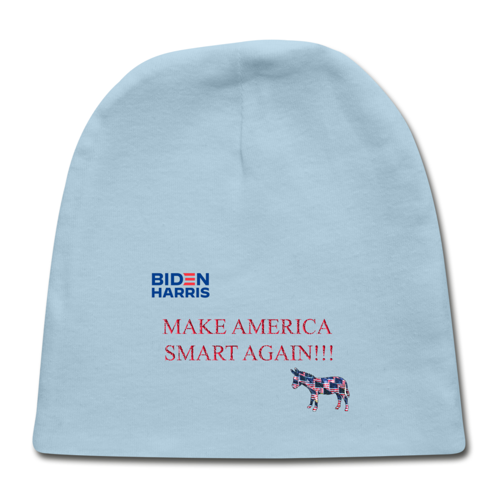 Biden/Harris "Make America Smart Again" Baby Cap - light blue