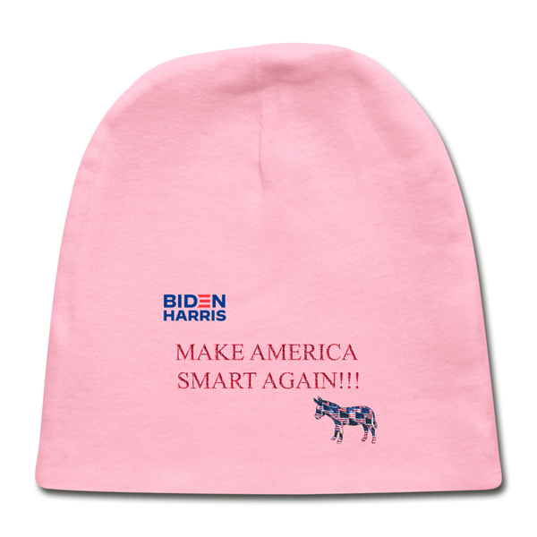 Biden/Harris "Make America Smart Again" Baby Cap - light pink